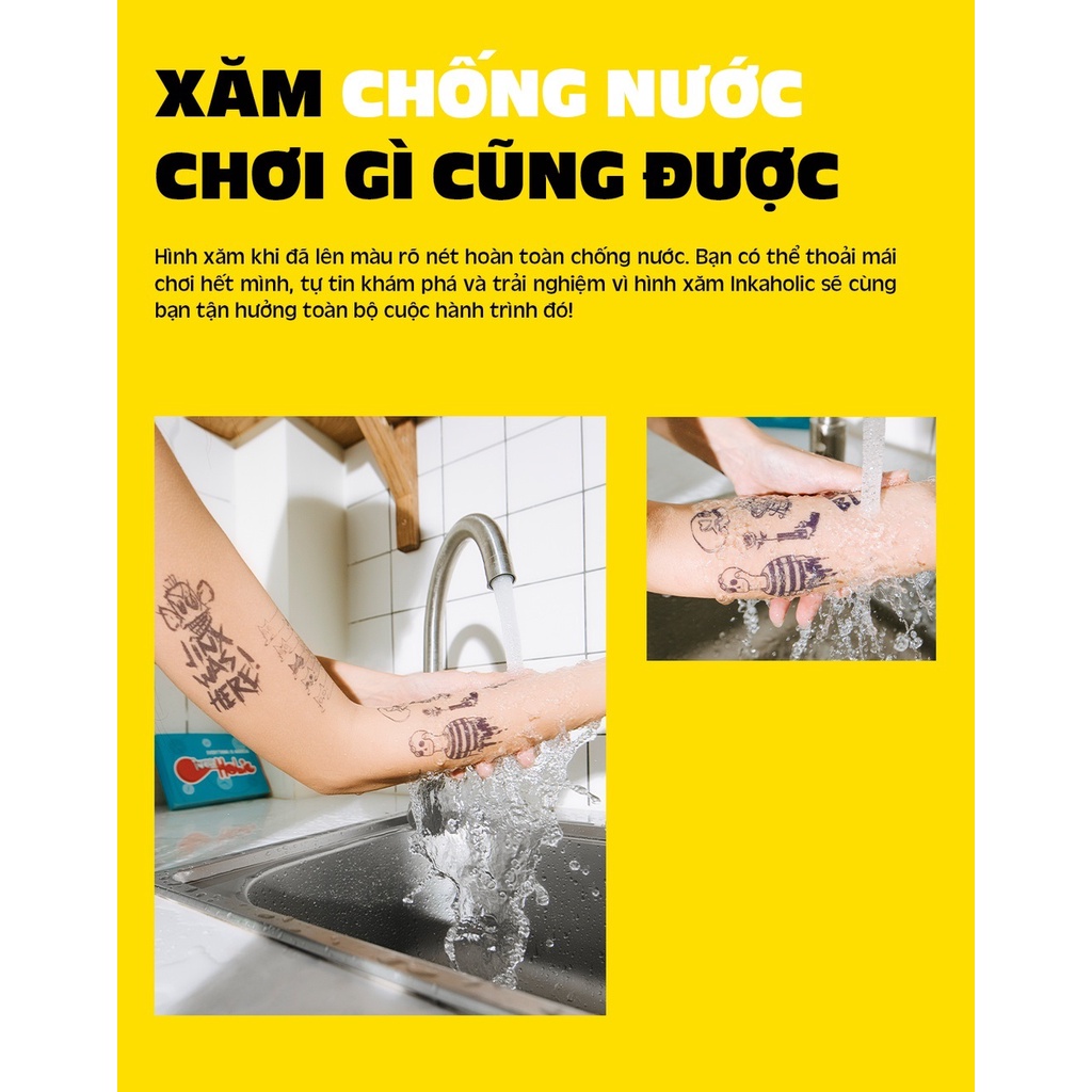 Bộ 32 hình xăm mini dán tạm thời unisex chống thấm nước có thể kéo dài đến 15 ngày JIAMIN Magic Tattoo