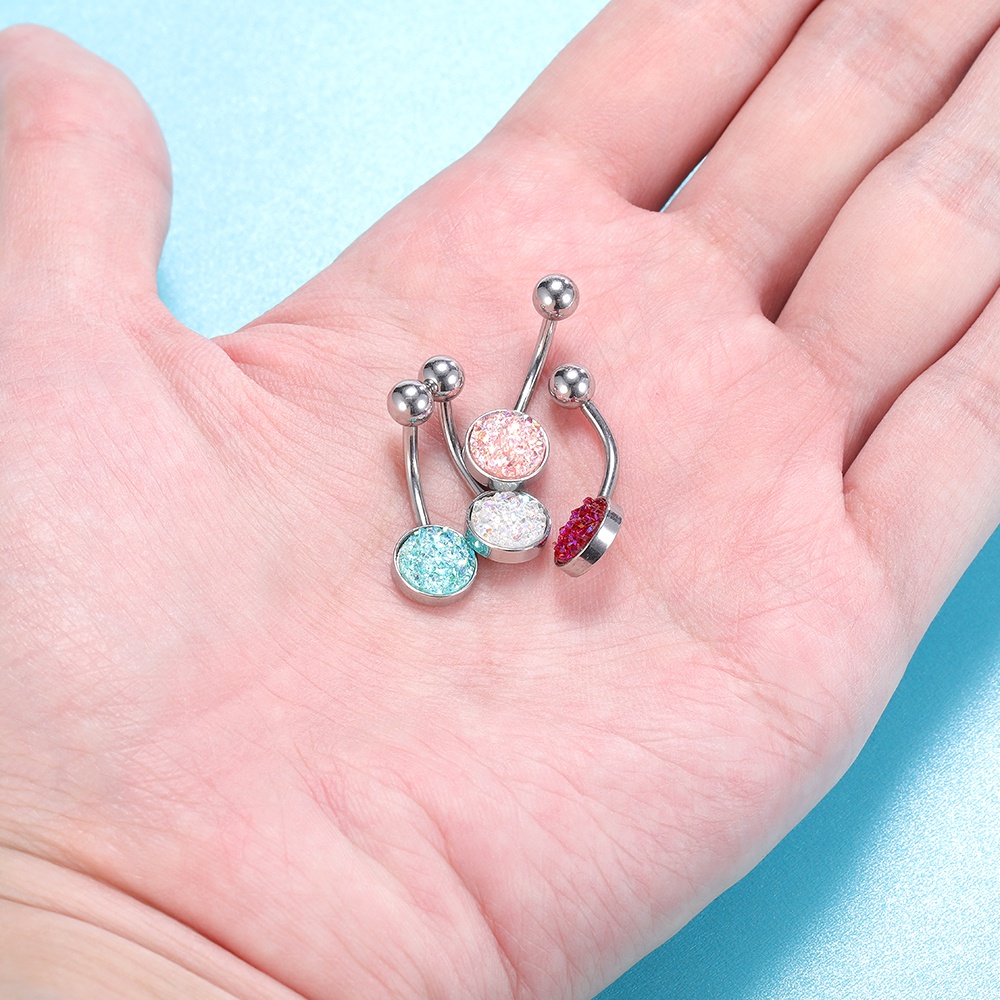 Khuyên Rốn 14g Làm Từ Thép Không Gỉ Hình Hoa / Bướm Kiểu Dáng Dễ Thương
