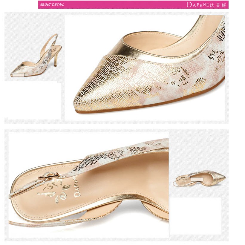 SANDAL BÍT MŨI ÁNH VÀNG DAPHNE SALE CÒN 270K.