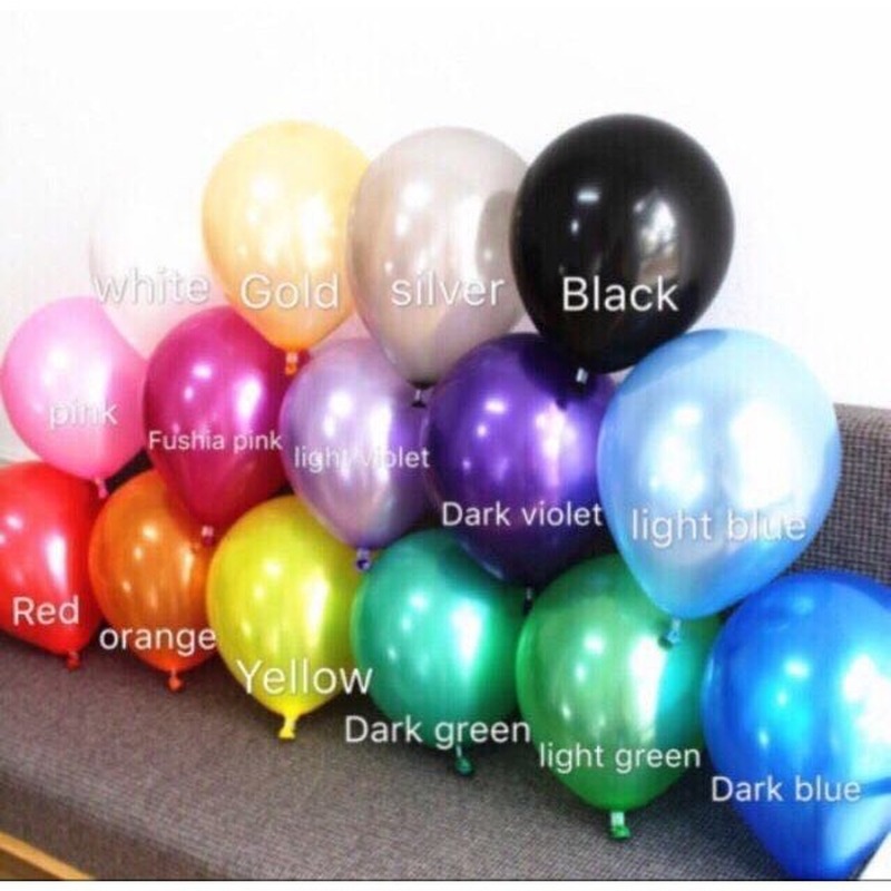 Set 10 bong bóng trang trí tiệc 10 inch