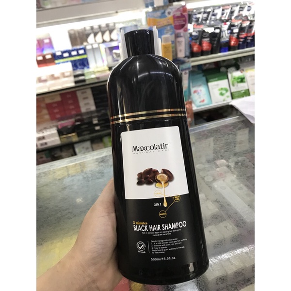 Dầu gội nhuom đen Maxcolatin chính hãng chai 500ml