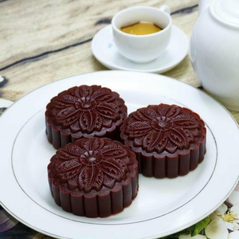 Khuôn trung thu lò xo 4 mặt vân, lá 150g