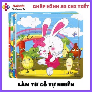 Đồ chơi trẻ em - Ghép hình 20 chi tiết bằng gỗ cho bé phát triển tư duy, trí tuệ tốt nhất