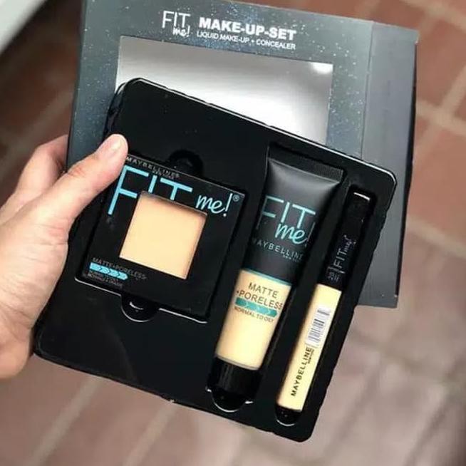 (hàng Mới Về) Bộ Mỹ Phẩm Trang Điểm Maybelline Fit Me 3 Trong 1 4 Trong 1