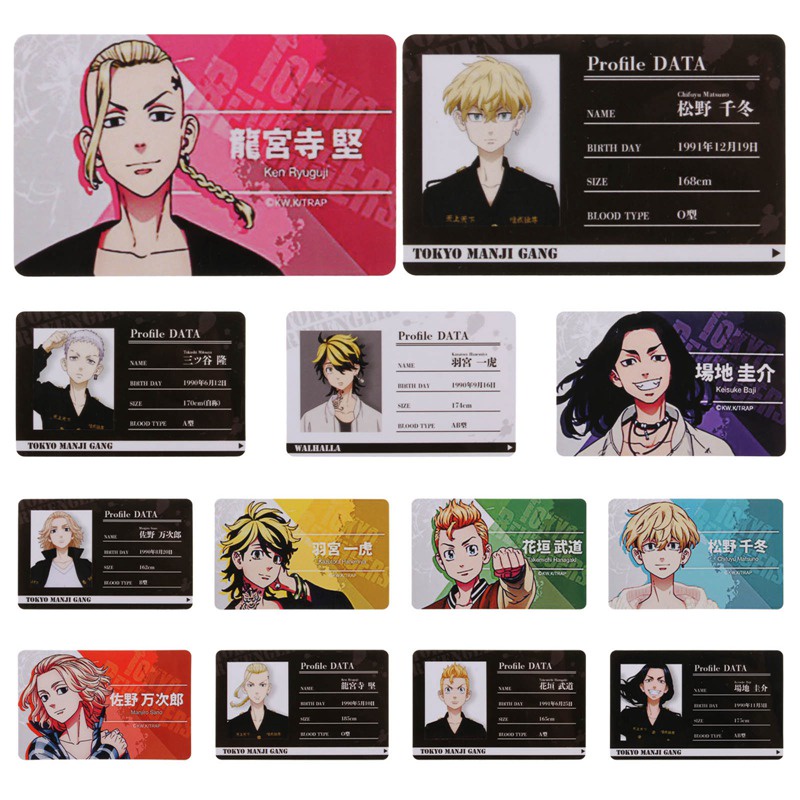 Thẻ Chứng Minh Thư Cho Nhân Vật Anime Tokyo Revengers Thiết Kế Độc Đáo