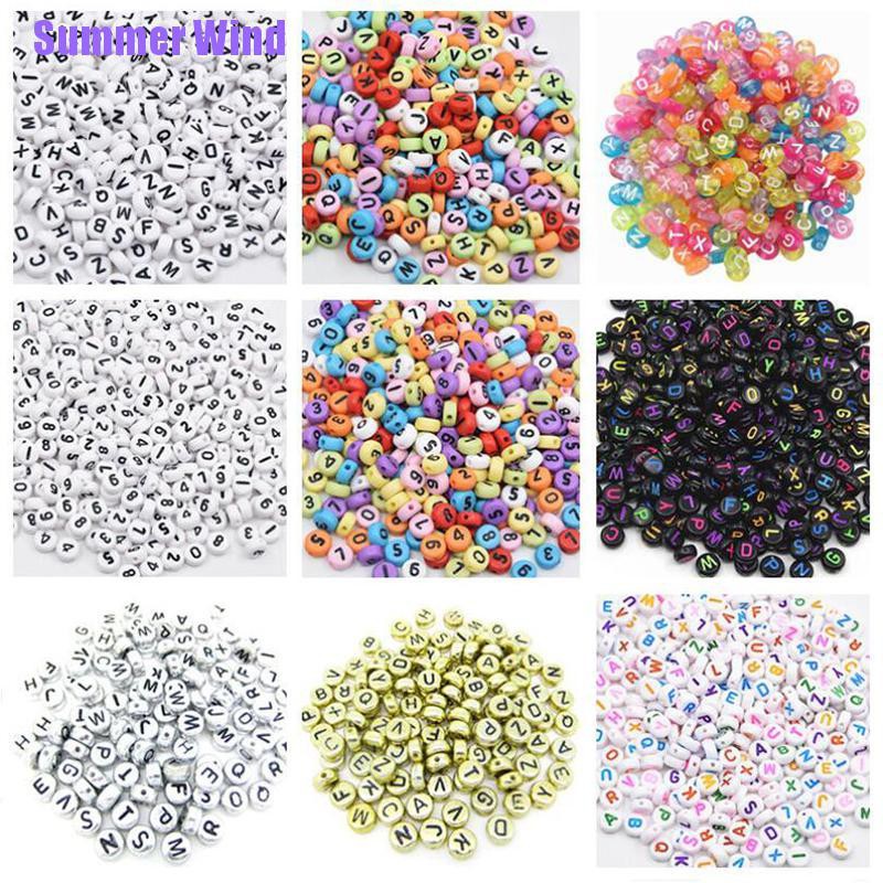 Bộ 100 Hạt Xỏ Lỗ Hình Chữ Cái Xinh Xắn