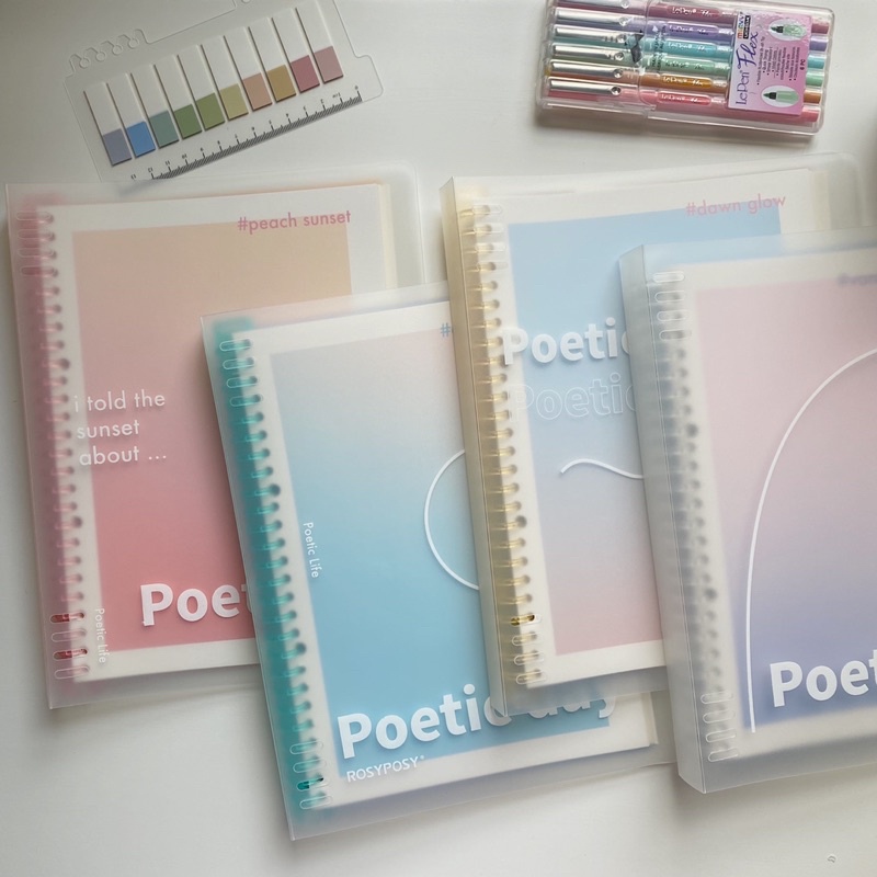 [BINDER POETIC DAY] Sổ còng bìa cứng size A5, B5 học tập siêu chắc chắn