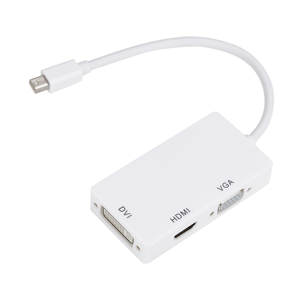 ✩ Professional 3 in 1 Converter Thunderbolt Mini Display Port DP To HDMI DVI VGA Adapter Cable For Apple MacBook Pro Air 【vrru】