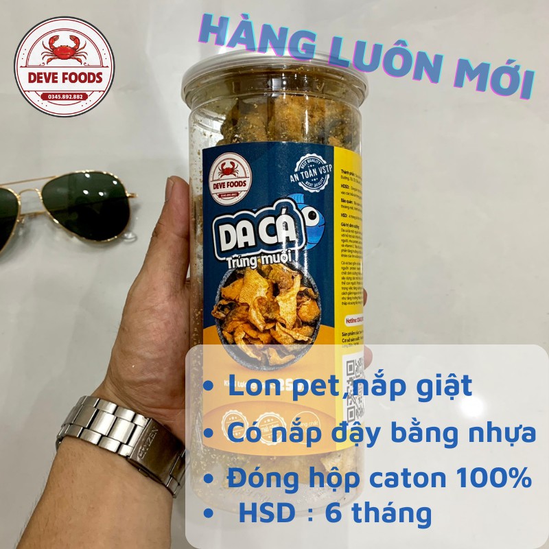 Da cá trứng muối 250g Deve Food, đồ ăn vặt Hà Nội, vừa ngon vừa rẻ