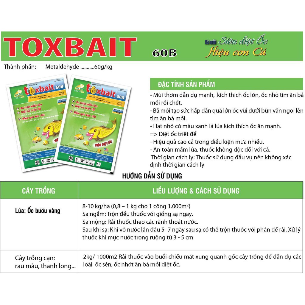 Toxbait 60AB dạng hạt 1kg