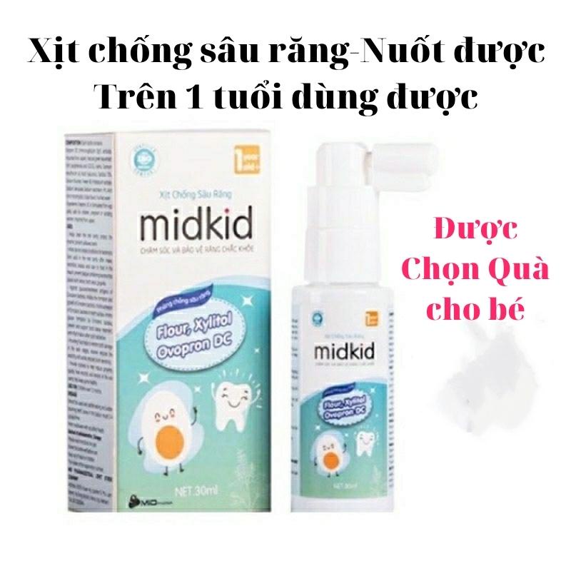 Xịt răng Midkid - đánh bay sâu răng, vết ố vàng răng, an toàn bé nuốt được