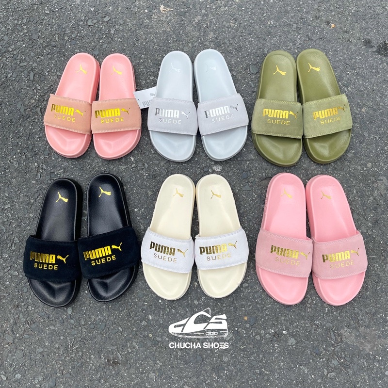 Dép Puma Quai Da lộn Nhiều Màu