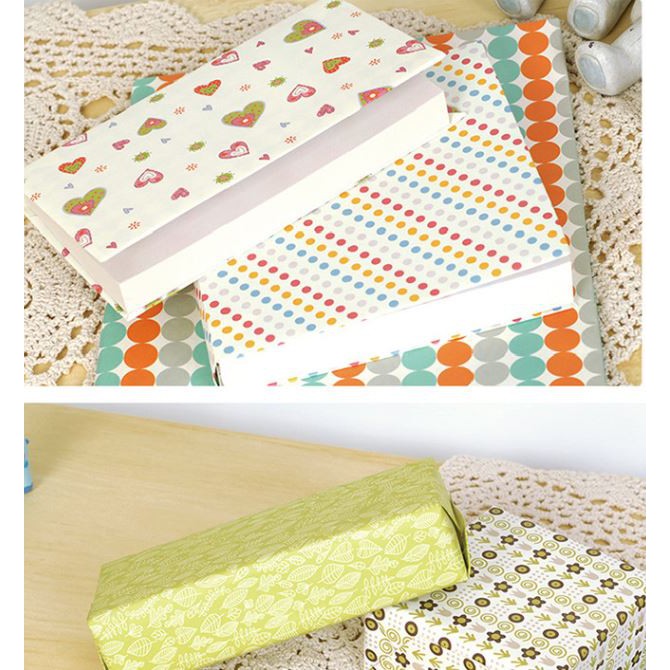 Tập Giấy Gói Quà Họa Tiết Dễ Thương Wrapping Paper Book 16P