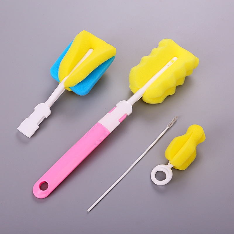 Set 4 cọ bọt biển rửa bình sữa ly cốc cho nhà bếp