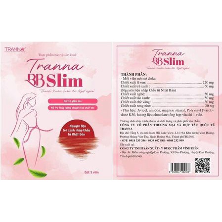 Viên uống giảm cân TRANNA Bb Slim Doctor queen