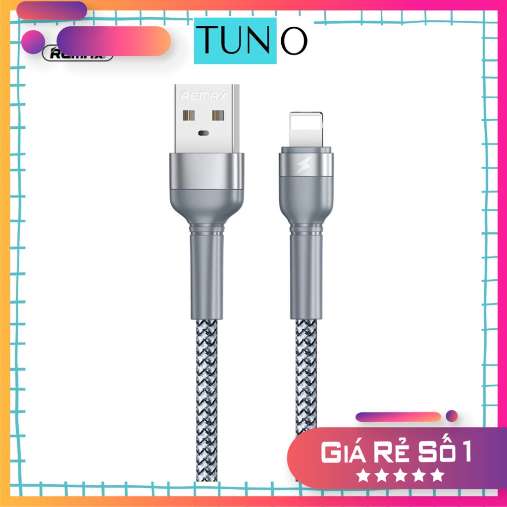 Cáp sạc nhanh cổng Lightning | Type C | USB Micro Remax RC-124i Data Jany Series thân bọc kim loại dài 1 mét max 2.4A