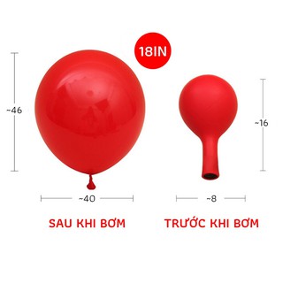 Bóng lì 18inch trang trí sự kiện sinh nhật đám cưới nhiều màu tuỳ chọn