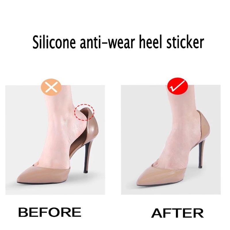 1 Cặp Miếng Dán Gót Chân Trong Suốt Giúp Giảm Đau Dành Cho Nữ