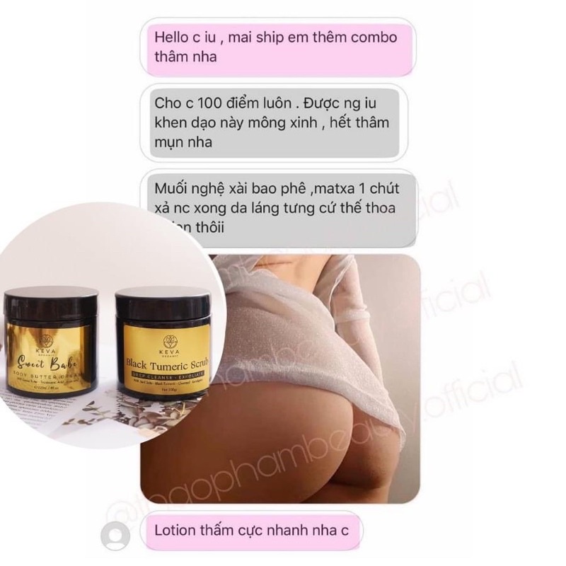 COMBO GIẢM THÂM SẦN RẠN DA BODY CHUYÊN SÂU X1000 KEVA 250gr