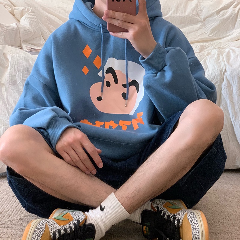 Áo Hoodie Tay Dài In Hình Cậu Bé Bút Chì Shin Thời Trang Cho Nam