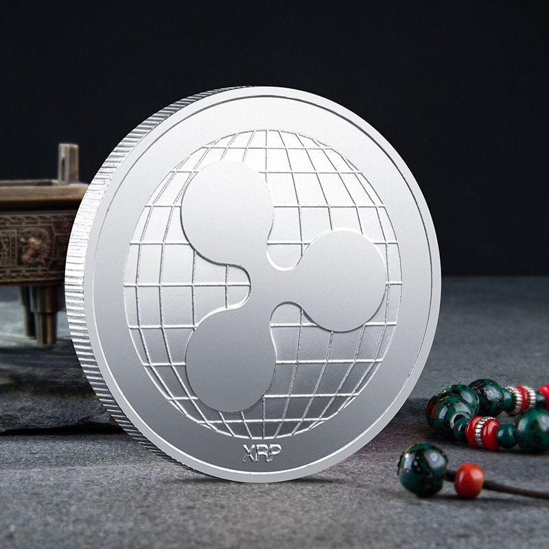 Đồng Xu Ripple XRP Lưu Niệm Cao Cấp Dày 3mm, Đường Kính 40mm - Mô Hình Tiền Điện Tử Làm Đồ Trang Trí, Đồ Lưu Niệm