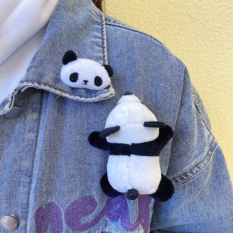 Trâm Cài Áo Hình Gấu Trúc Nhồi Bông Dễ Thương