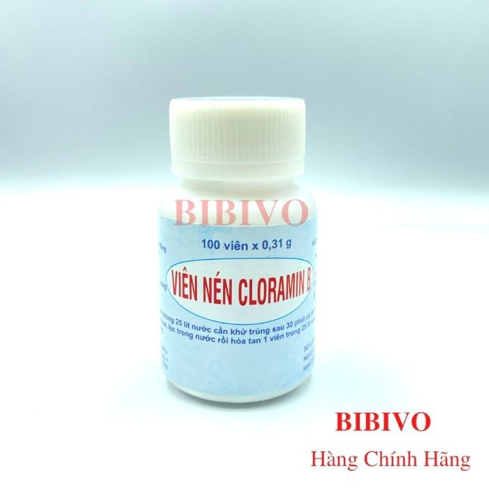 Cloramin B - Diệt khuẩn, sát khuẩn, khử trùng, khử khuẩn nước lọ 100 viên