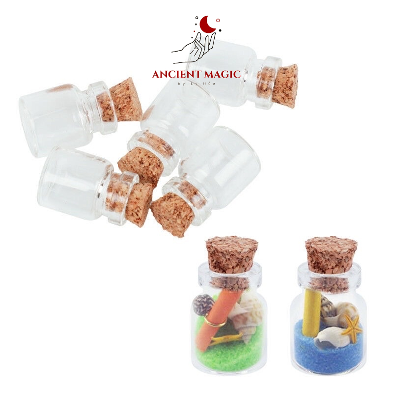 LỌ THỦY TINH 5ml - 7ml - 10ml - 20ml kèm nút gỗ bần - nút cao su | Ancient Magic by Ly Hỏa