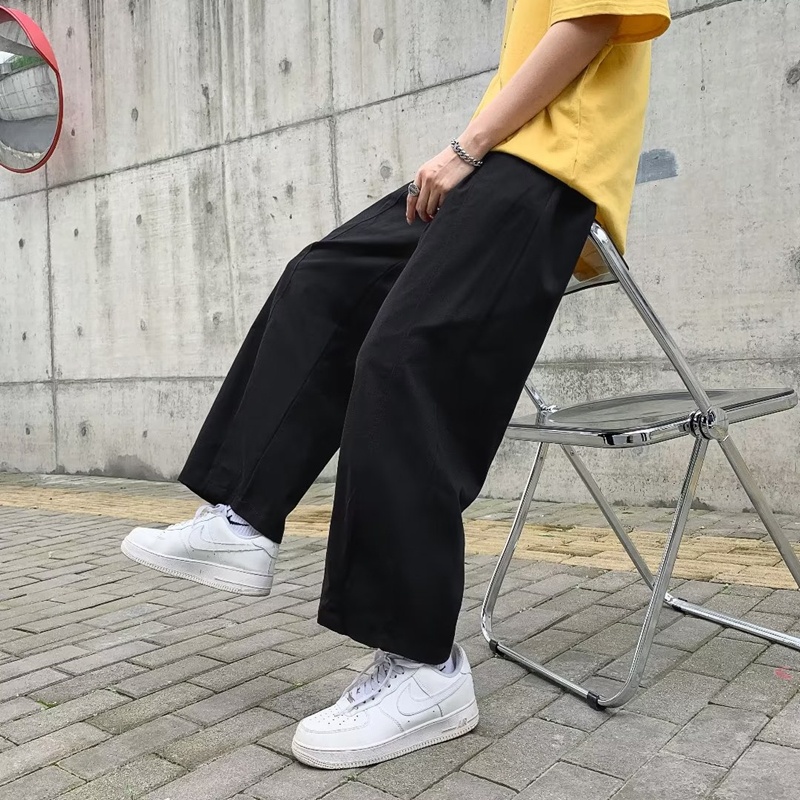Quần Dài Ống Rộng Phong Cách Retro Nhật Bản Cho Nam Size M-2XL