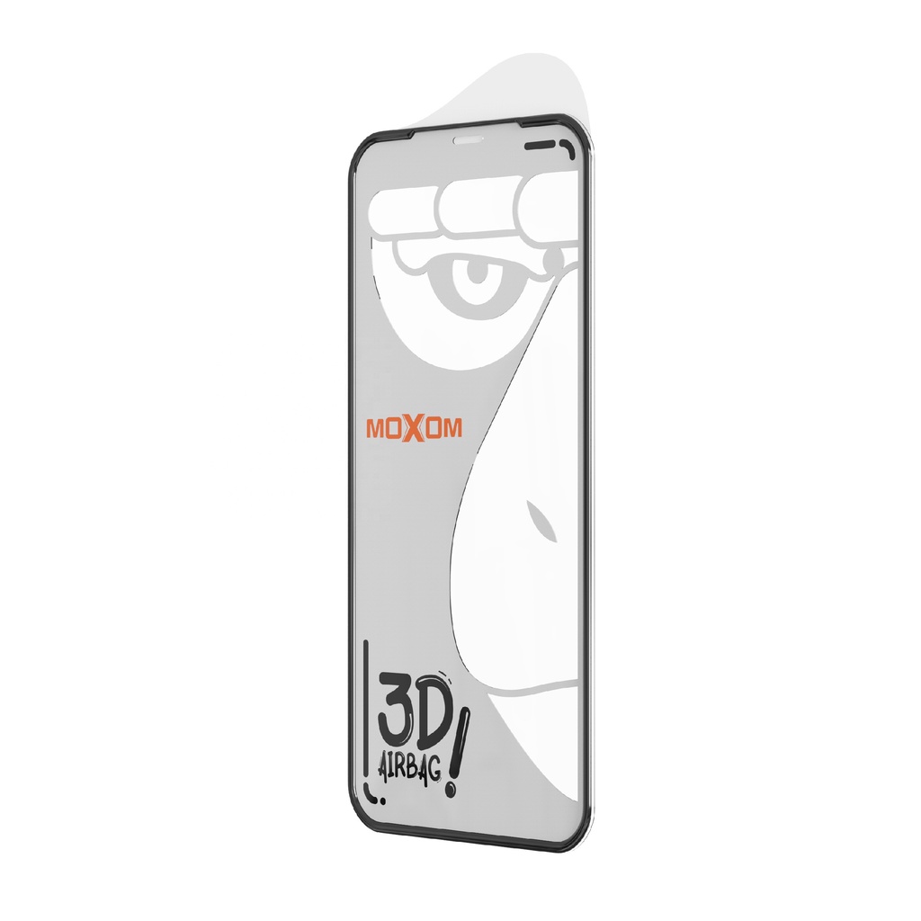 Kính cường lực iPhone 3D bảo vệ full màn MOXOM Airbag Frame cho các dòng iPhone X/11/12/13