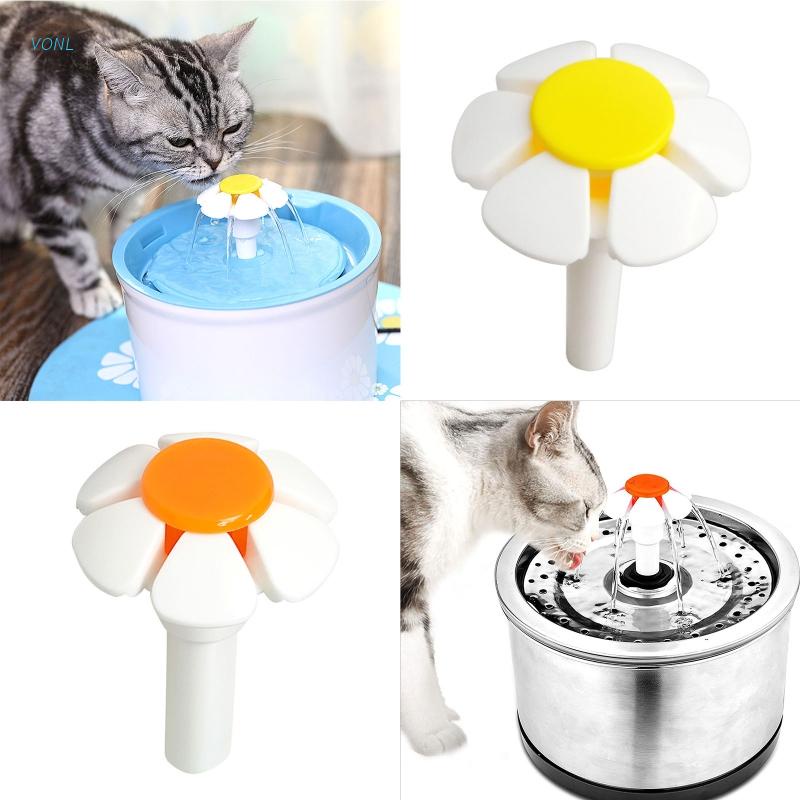 Vòi Phun Nước Hình Bông Hoa Màu Cam/Vàng Thay Thế Cho Thú Cưng