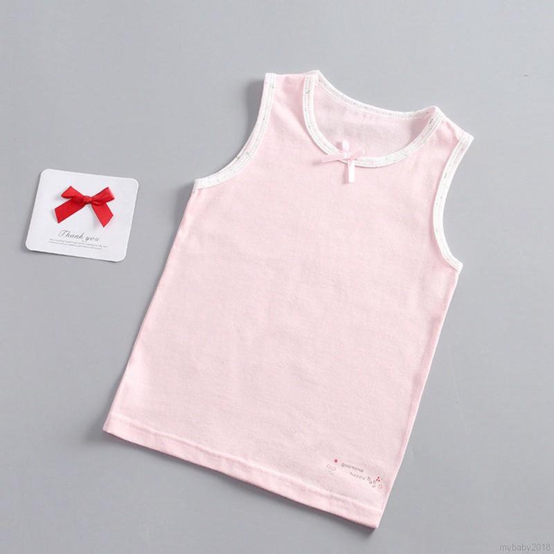 Áo Tank Top Chất Cotton Phối Ren Hoa Cho Bé Gái