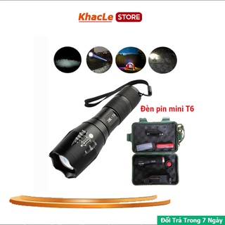 Đèn pin mini siêu sáng XML T6 KHACLE STORE pin trâu,đèn pin móc khóa