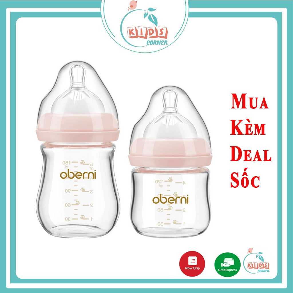 🌟 FreeShip🌟Bình Sữa,Bình Sữa Thủy Tinh Dành cho Trẻ Sơ Sinh 120ml,150ml