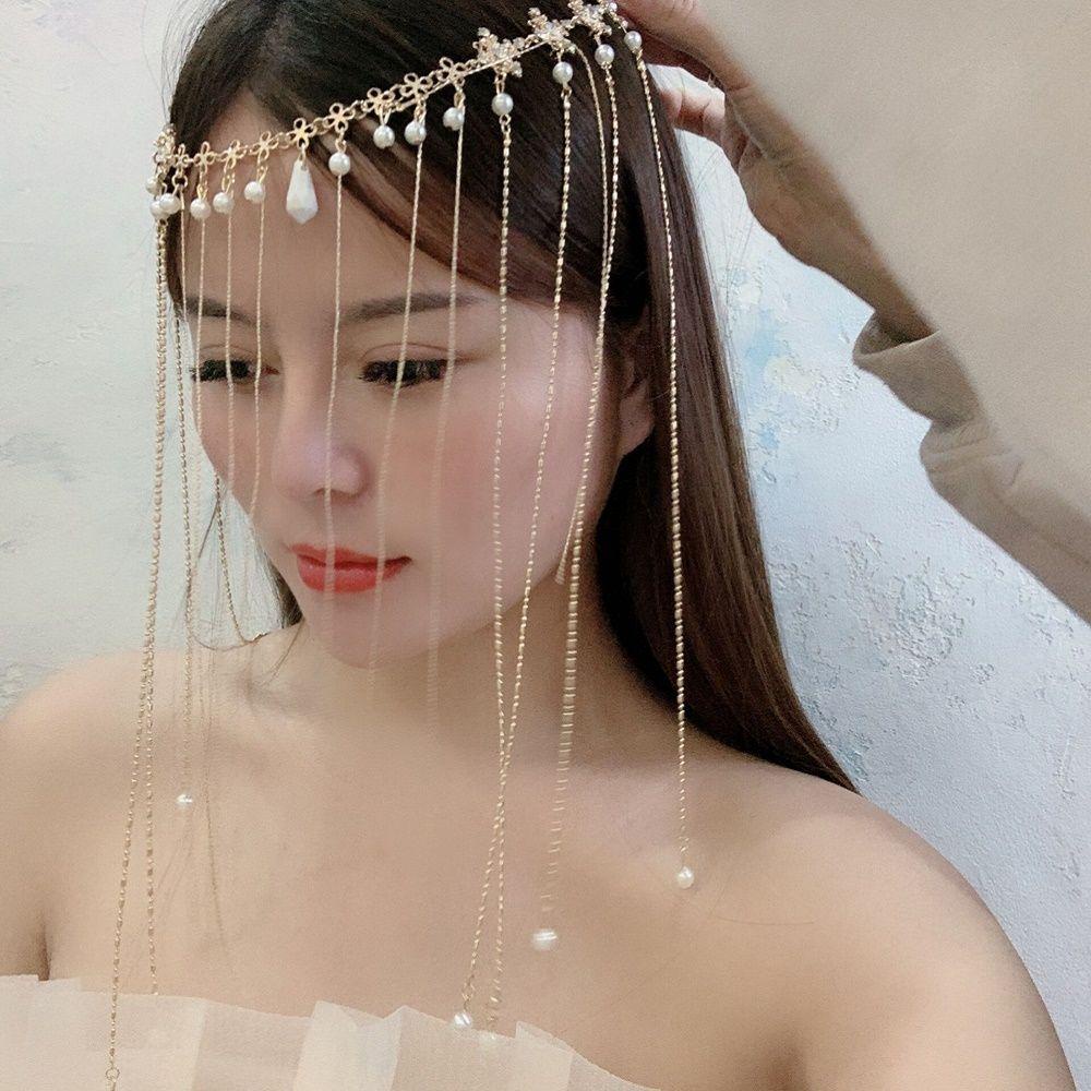 Kẹp Tóc Phối Mạng Che Mặt Thiết Kế Dáng Dài Thanh Lịch Cho Nữ|Kẹp Lò Xo Chuyên Dụng Chất Lượng