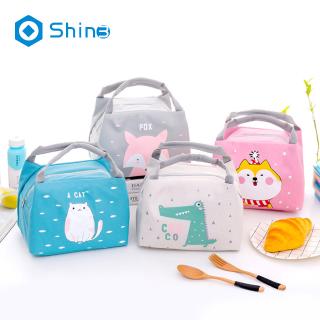 Cute Cartoon Printing Waterproof Insulation Oxford Lunch Bag with Handle for Outsoor Student hộp
