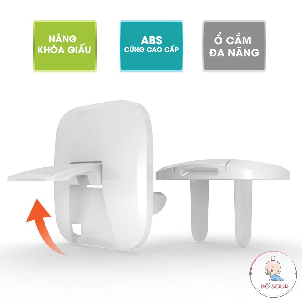 Nút Bịt Ổ Điện Chống Giật 2 Chân,3 Chân Looktsee Cao Cấp nhỏ gọn an toàn cho bé.