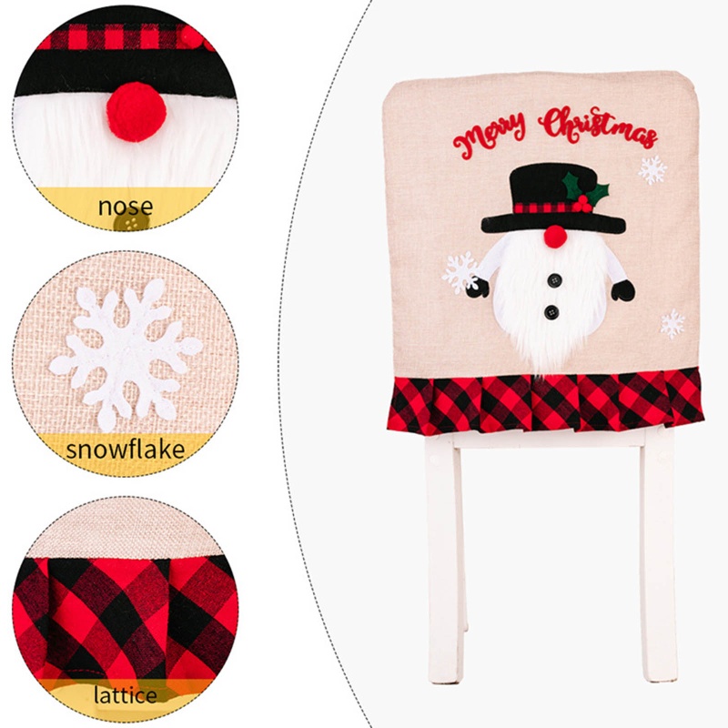 QQ Vỏ Bọc Ghế Trang Trí Giáng Sinh / Sinh Nhật / Lễ Hội Họa Tiết Caro Đỏ Đen