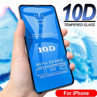 Kính cường lực 10d bảo vệ toàn màn hình thích hợp cho Iphone 6 6s 7 8 Plus Xs Max Xr 11 Pro Max Se2020
