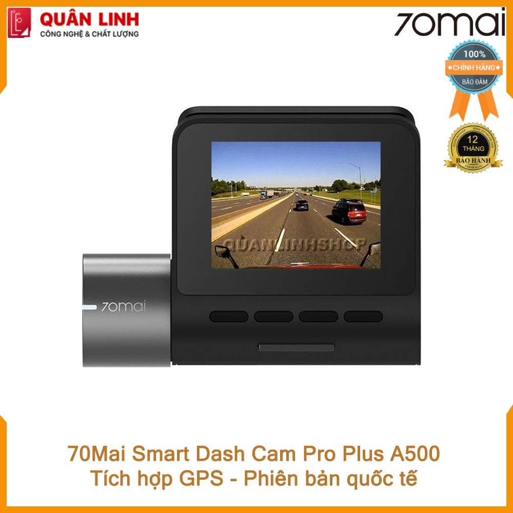 Camera hành trình 70mai Dash Cam Pro Plus A500 Quốc tế. Tích hợp sẵn GPS- BEARHOME