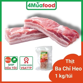 1kg Thịt Ba Chỉ Lợn (Heo) Rút Xương Nga đóng túi hút chân không - Thực Phẩm 4 Mùa - 4Muafood