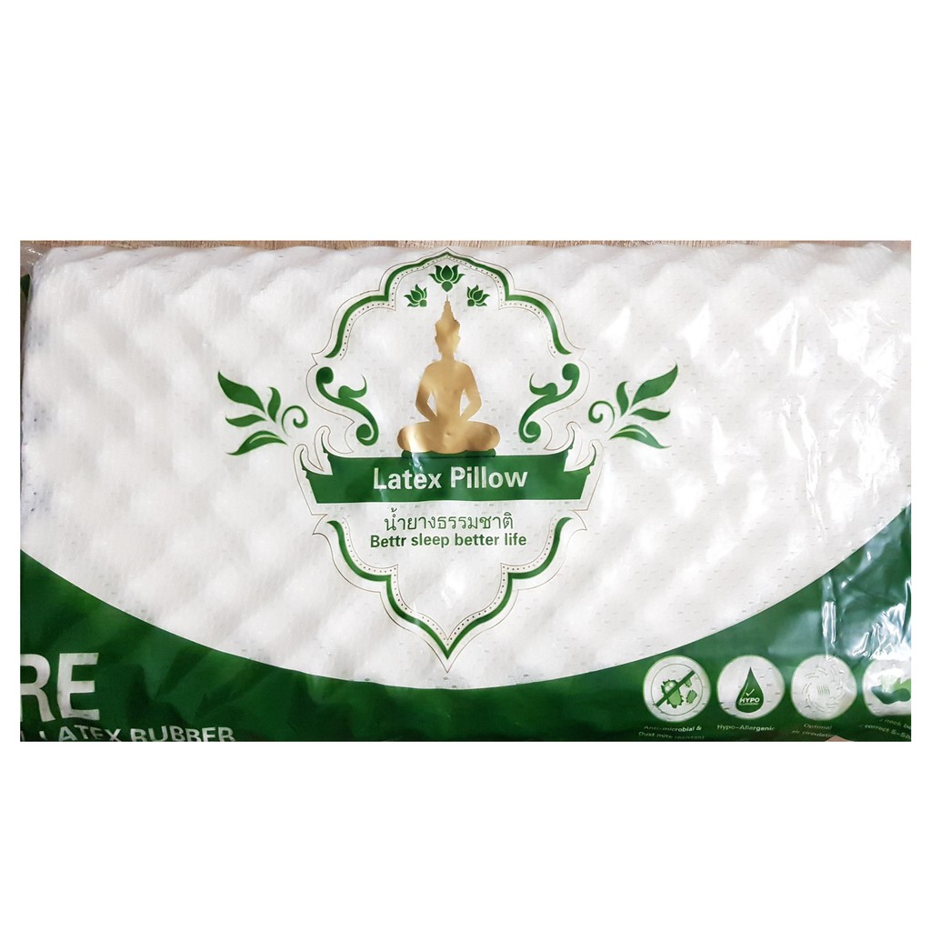 Gối Cao Su Non Thái Lan Chính Hãng + Chống Mỏi Đầu Vai Gáy + Dùng Cho Người Lớn + Gối Mềm Mại, Đàn Hồi Tốt , Chất Lượng