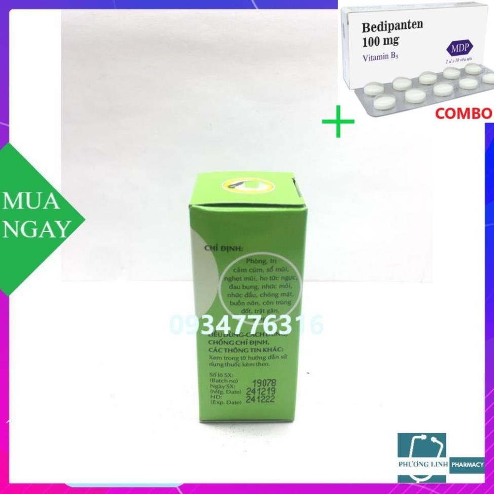 Combo Bedipanten 100mg +  Dầu khuynh diệp OPC 15ml