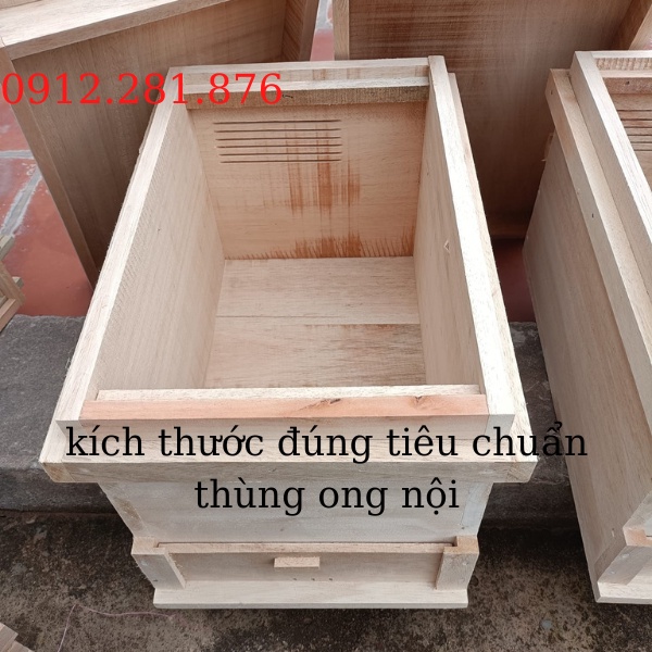 Thùng nuôi ong nội gỗ gạo hàng đẹp