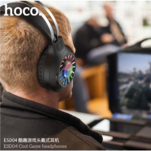 ???CHÍNH HÃNG???Tai nghe Gaming Hoco ESD04 có mic đàm thoại. Có Đèn LED Sêu Đẹp {BẢO HÀNH CHÍNH HÃNG}