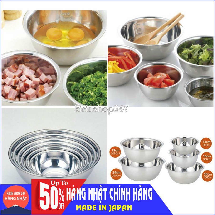 [Xả kho] Set 5 tô inox cao cấp Hàng Nhập Khẩu Từ Nhật