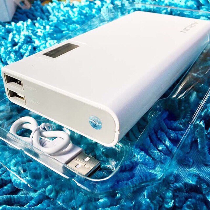 PIN SẠC DỰ PHÒNG 20000mAh ARUN có đèn led hiển thị phân trăm pin 2 cổng sạc USB