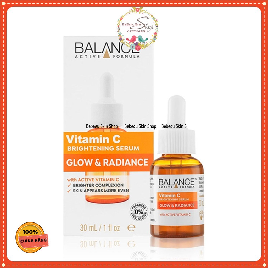 Serum Balance Vitamin C Brightening Serum Glow & Radiance-Tinh Chất VitaminC Thế Hệ Mới 30ml