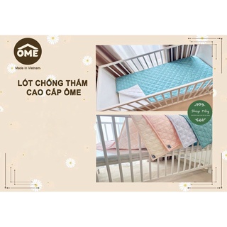 Lót chống thấm cao cấp đặt cũi OME 100% cotton hữu cơ siêu thấm hút