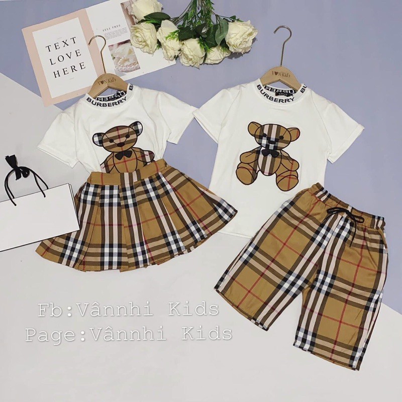 set bộ đôi bé trai và gái size 10-35kg